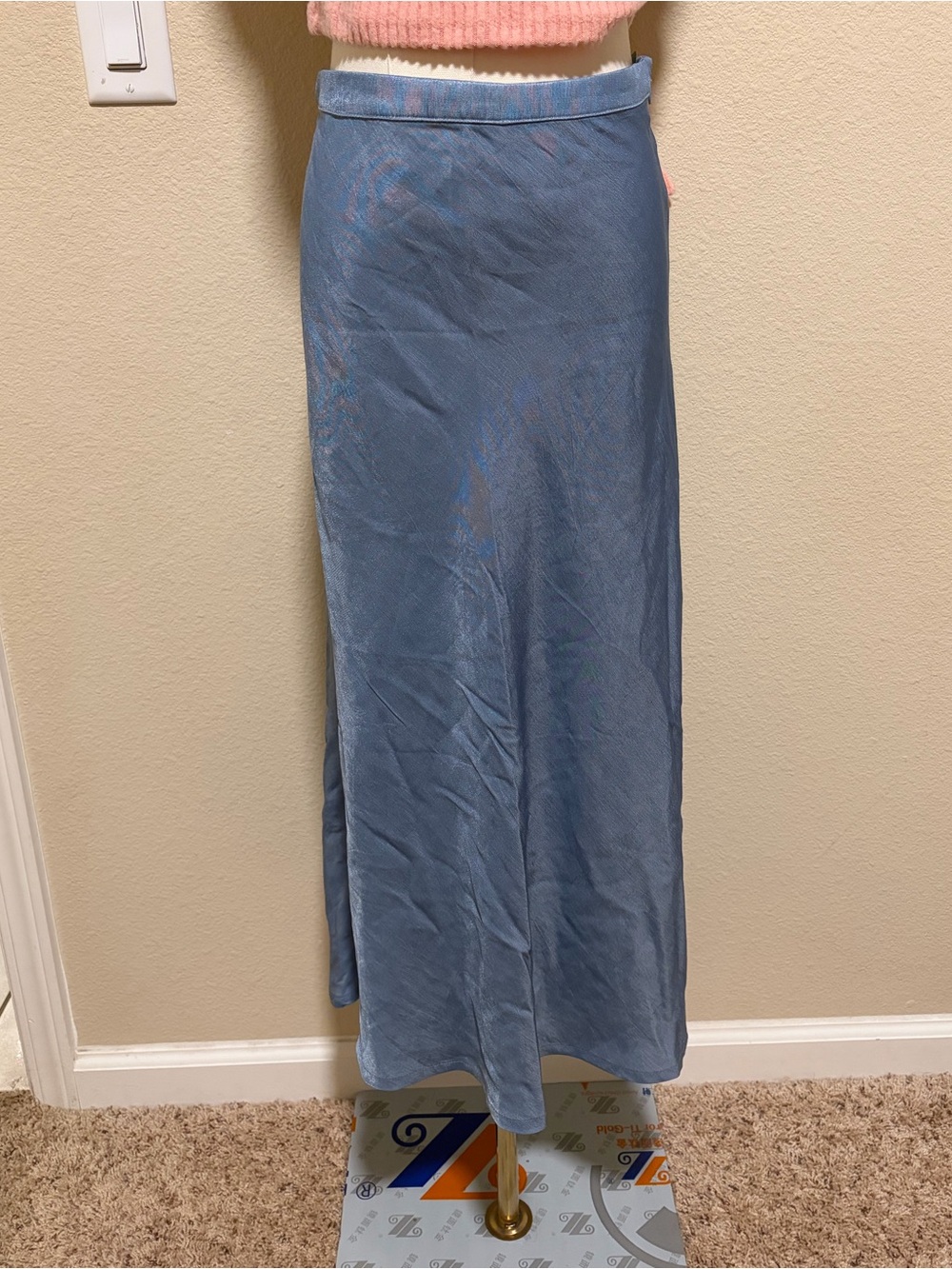 Hem & Thread Chambray Blue Maxi Skirt